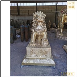 故宫黄铜狮子雕塑