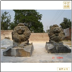 大型3米西方铜狮子定制