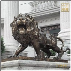 铜狮子雕塑与风水轮换原则