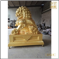 大型铜狮子雕塑的意义